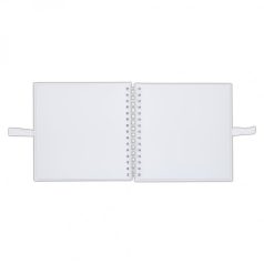   Scrapbook Album 8" (20 cm) - Fehér / Fehér lapokkal - White (1 db)