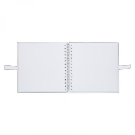 Scrapbook Album 8" (20 cm) - Fehér / Fehér lapokkal - White (1 db)