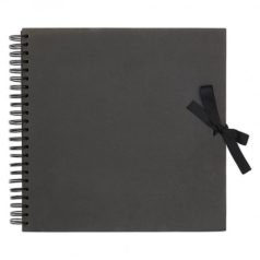   Scrapbook Album 12" (30 cm) - Fekete / Fekete lapokkal - Black (1 db)
