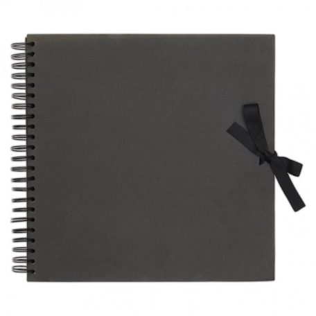 Scrapbook Album 12" (30 cm) - Fekete / Fekete lapokkal - Black (1 db)