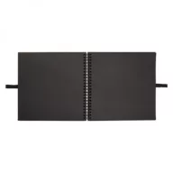   Scrapbook Album 12" (30 cm) - Fekete / Fekete lapokkal - Black (1 db)