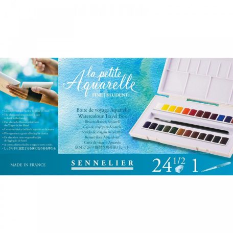 Sennelier Akvarell festék készlet, 24 half- pans/ La Petite Aquarelle set (1 csomag)