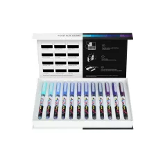   Akril marker , Violet-Blue Colors Collection / Karin PIGMENT decobrush (12 db)