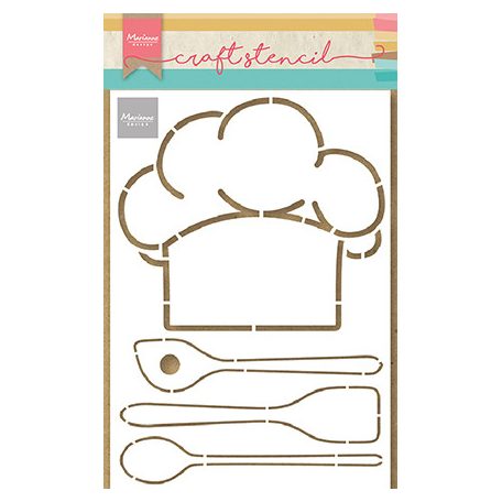 Stencil , Chefs hat & utensils / Marianne Design Craft stencils (1 db)