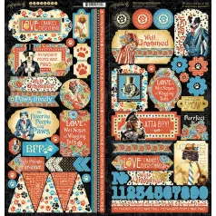 Graphic 45 Matrica Well Groomed / Stickers (2 ív)