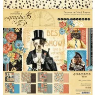   Papírkészlet 8" (20 cm),  Well Groomed/ Graphic 45 Paper Pad (24 lap)