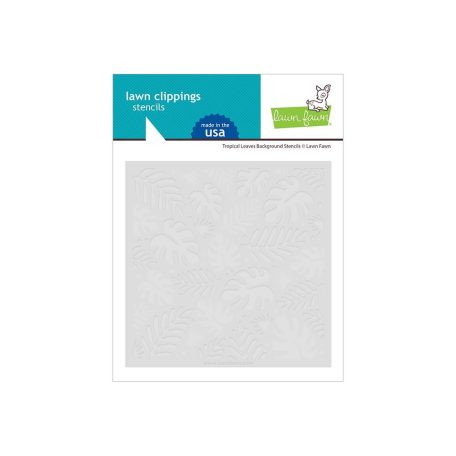 Stencil LF2626, tropical leaves background / Lawn Clippings Stencils (2 db)