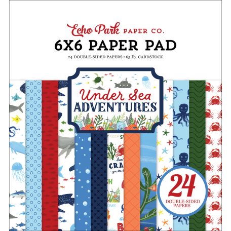 Papírkészlet 6" (15 cm), Under Sea Adventures / Echo Park Paper Pack (24 lap)