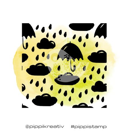 Gumibélyegző , Background 09 / PIPPI Rubber Stamp (1 db)