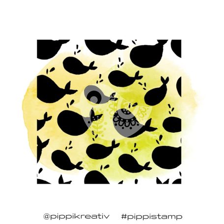 Gumibélyegző , Background 03 / PIPPI Rubber Stamp (1 db)