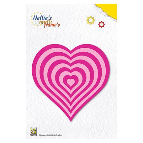 Vágósablon , Straight heart /  Nellie's Basic shapes (10 db)