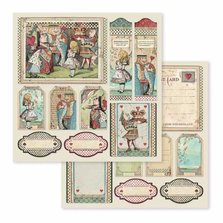 Stamperia Scrapbook papírkészlet 12" (30 cm) - Alice - Paper Pack (10 ív)