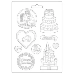   Öntőforma A4, Sleeping Beauty Castle and Cake / Stamperia Soft Mould (1 db)