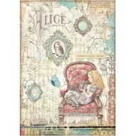   Stamperia Rizspapír A4 - Alice Looking-glass House - Rice Paper (1 ív)
