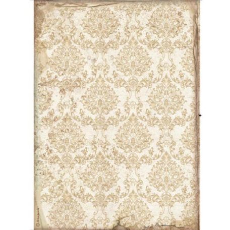Rizspapír A4, Sleeping Beauty Wallpaper Gold / Stamperia Rice Paper (1 ív)