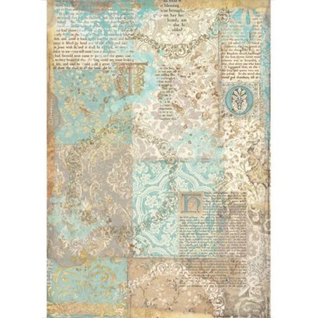 Rizspapír A4, Sleeping Beauty Texture Gold / Stamperia Rice Paper (1 ív)