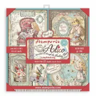  Stamperia Scrapbook papírkészlet 12" (30 cm) - Alice in Wonderland and Through the Looking Glass / Stamperia Paper Pack (22 ív)