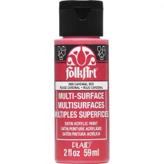   Akrilfesték - selyemfényű , Cardinal Red / FolkArt Multi-Surface (1 db)