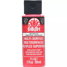   Akrilfesték - selyemfényű , Apple Red / FolkArt Multi-Surface (1 db)