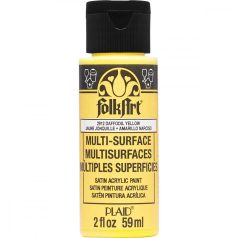   Akrilfesték - selyemfényű , Daffodil Yellow / FolkArt Multi-Surface (1 db)