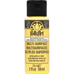   Akrilfesték - selyemfényű , Daffodil Yellow / FolkArt Multi-Surface (1 db)