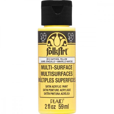 Akrilfesték - selyemfényű , Daffodil Yellow / FolkArt Multi-Surface (1 db)