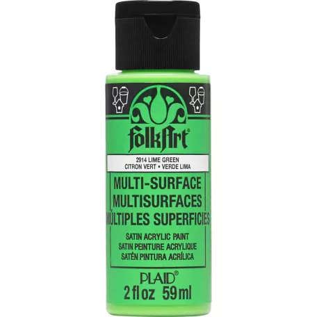 Akrilfesték - selyemfényű , Lime green / FolkArt Multi-Surface (1 db)