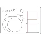 SIZZIX vágósablon, Box, Ornament / Sizzix ScoreBoards L Die (1 csomag)