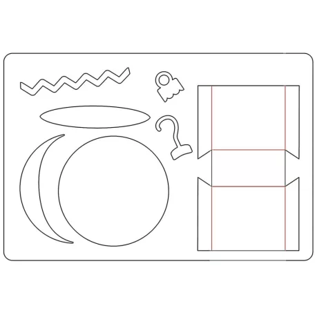 SIZZIX vágósablon, Box, Ornament / Sizzix ScoreBoards L Die (1 csomag)