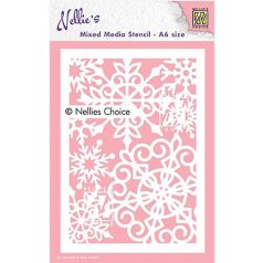   Stencil A6, Large Snowflake / Nellie's Mixed Media Stencils (1 db)
