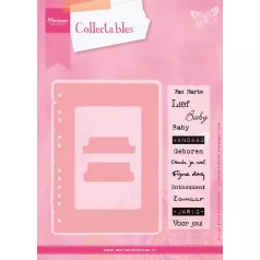   Vágósablon, bélyegzővel , Dutch Eline's Tab / Marianne Design Collactables (1 csomag)