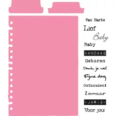   Vágósablon, bélyegzővel , Dutch Eline's Tab / Marianne Design Collactables (1 csomag)