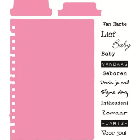 Vágósablon, bélyegzővel , Dutch Eline's Tab / Marianne Design Collactables (1 csomag)