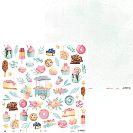 Scrapbook papír 12" (30 cm), Paper  07 / Piatek13 Sugar and Spice (1 ív)