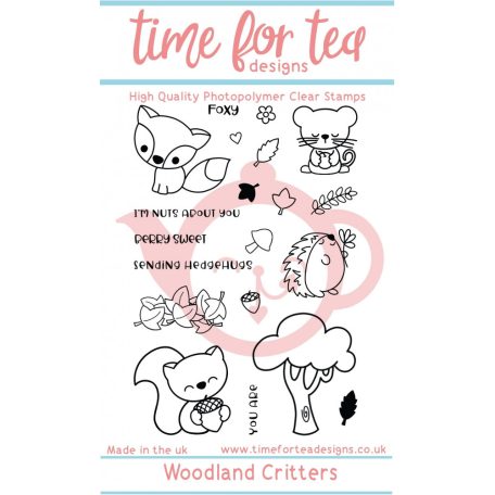 Szilikonbélyegző , Woodland / Time For Tea Clear Stamps (1 csomag)