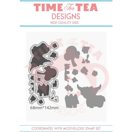 Vágósablon bélyegzőhöz , Moovellous / Time For Tea Dies (1 csomag)