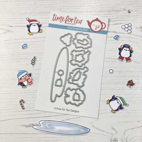 Vágósablon bélyegzőhöz , Skating By Penguins / Time For Tea Dies (1 csomag)