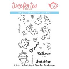   Szilikonbélyegző , Unicorn In Training / Time For Tea Clear Stamps (1 csomag)