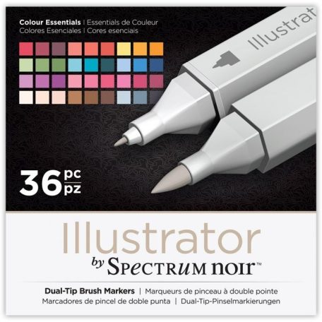 Alkoholos marker készlet , Box Colour Essentials / Spectrum Noir Illustrator (36 db)