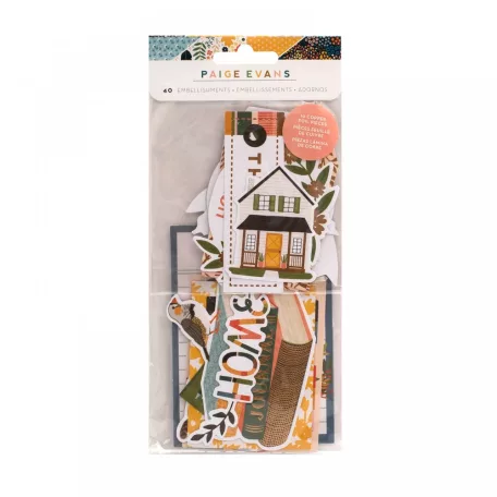Kivágatok , Ephemera - Icon - Copper Foil Embellishment/ AC - Paige Evans - Bungalow Lane (40 db)