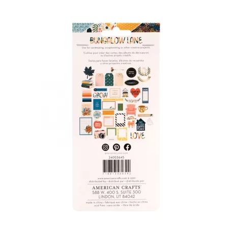 Kivágatok , Ephemera - Icon - Copper Foil Embellishment/ AC - Paige Evans - Bungalow Lane (40 db)