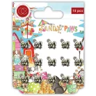 Fém medál , Little Crabs Metal Charms / Craft Consortium Sandy Paws (1 csomag)