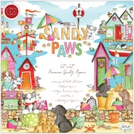   Papírkészlet 12" (30 cm), Paper Pad / Craft Consortium Sandy Paws (40 lap)