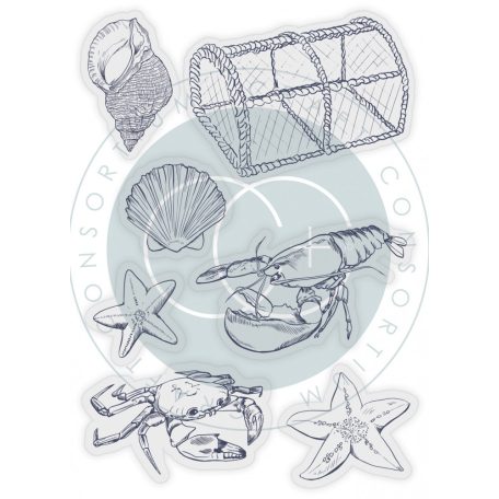 Szilikonbélyegző , Sea Clear Stamps / Craft Consortium Sea & Shore (1 csomag)