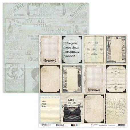 Scrapbook papír 12" (30 cm), Rectangles Planner Essentials nr.29 / SL Scrap (1 ív)