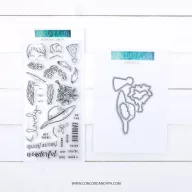   Concord & 9th Vágósablon + bélyegző Fashion Wear Clear Stamps + Die  Set (1 csomag)
