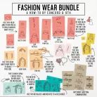 Concord & 9th Vágósablon + bélyegző Fashion Wear Clear Stamps + Die  Set (1 csomag)