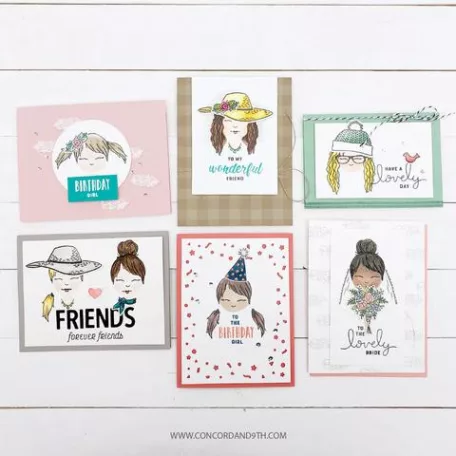 Concord & 9th Vágósablon + bélyegző Fashion Wear Clear Stamps + Die  Set (1 csomag)