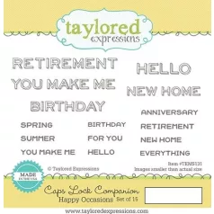  Gumibélyegző , Caps Lock Companion - Happy Occasions / Taylored Expressions Stamps (1 csomag)