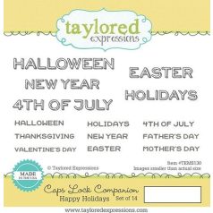   Gumibélyegző , Caps Lock Companion - Happy Holidays / Taylored Expressions Stamps (1 csomag)